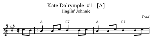 Kate Dalrymple  #1   [A] - staff notation