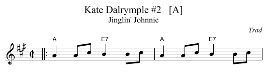 Kate Dalrymple #2   [A] - staff notation