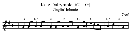 Kate Dalrymple  #2   [G] - staff notation