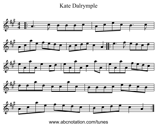 Kate Dalrymple - staff notation