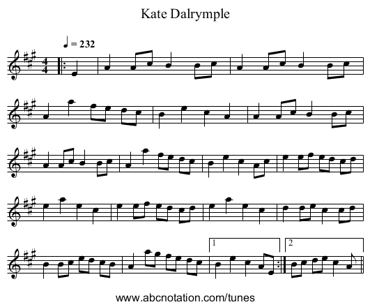 Kate Dalrymple - staff notation