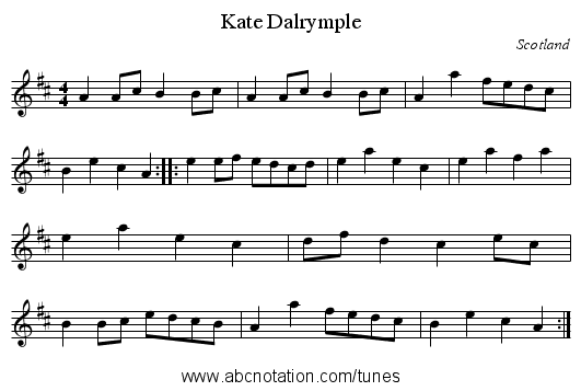 Kate Dalrymple - staff notation
