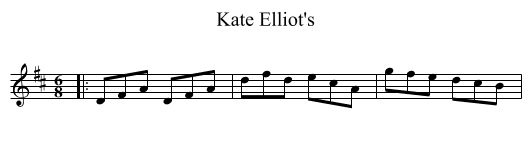 Kate Elliot's - staff notation