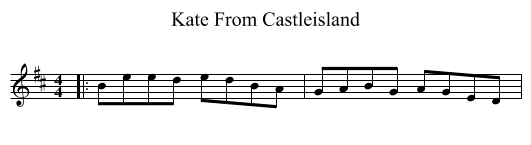 Kate From Castleisland - staff notation