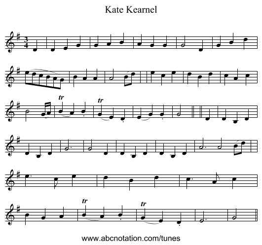 Kate Kearnel - staff notation