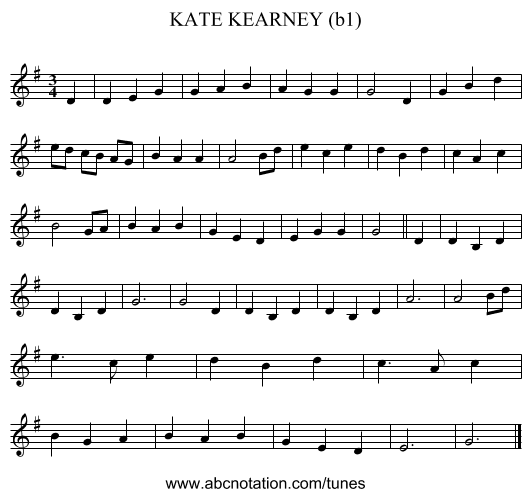 KATE KEARNEY (b1) - staff notation