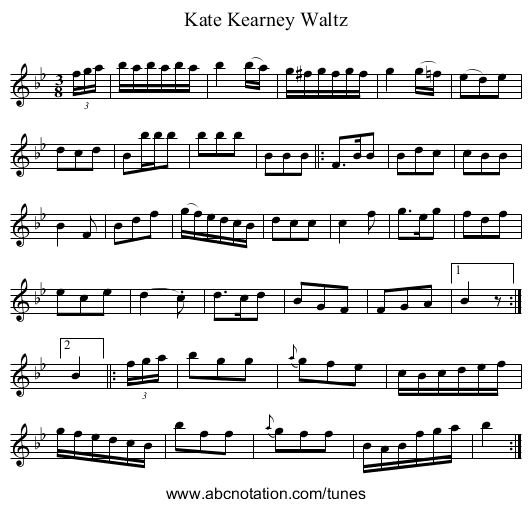 Kate Kearney Waltz - staff notation