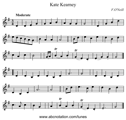 Kate Kearney - staff notation