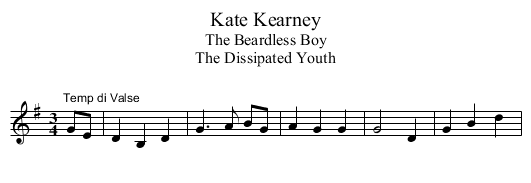 Kate Kearney - staff notation