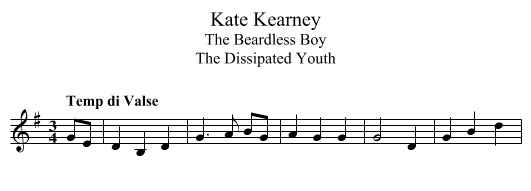Kate Kearney - staff notation