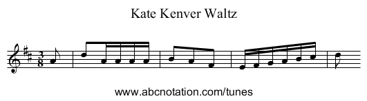Kate Kenver Waltz - staff notation
