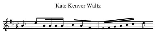 Kate Kenver Waltz - staff notation