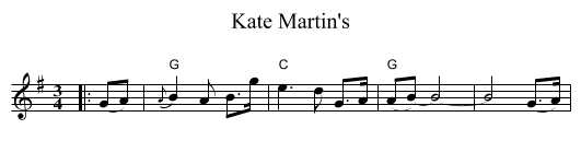 Kate Martin's - staff notation