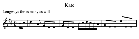 Kate - staff notation
