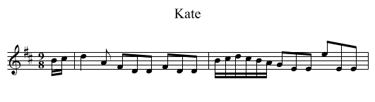 Kate - staff notation