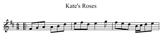 Kate's Roses - staff notation