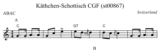 Käthchen-Schottisch CGF (st00867) - staff notation