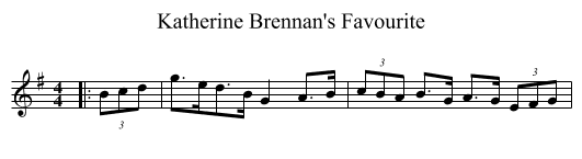 Katherine Brennan's Favourite - staff notation