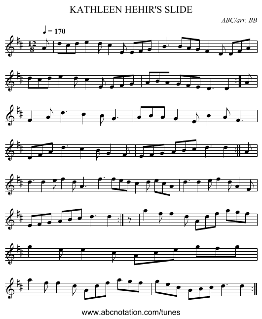KATHLEEN HEHIR'S SLIDE - staff notation