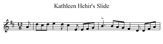 Kathleen Hehir's Slide - staff notation