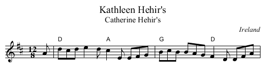 Kathleen Hehir's - staff notation
