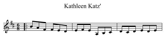 Kathleen Katz' - staff notation