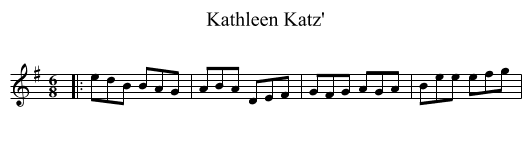 Kathleen Katz' - staff notation