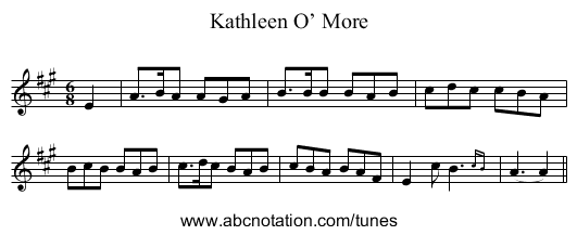 Kathleen O’ More - staff notation
