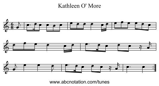 Kathleen O' More - staff notation