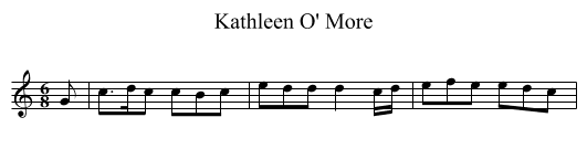 Kathleen O' More - staff notation