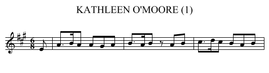 KATHLEEN O'MOORE (1) - staff notation