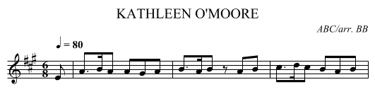 KATHLEEN O'MOORE - staff notation