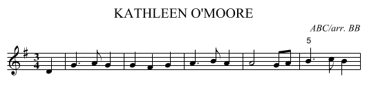 KATHLEEN O'MOORE - staff notation