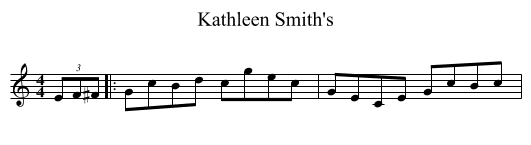 Kathleen Smith's - staff notation