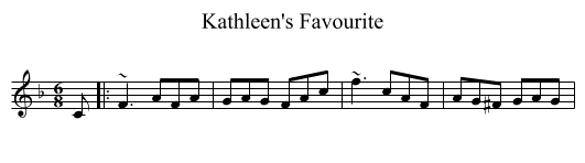 Kathleen's Favourite - staff notation