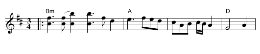 Kathleen's Waltz - staff notation