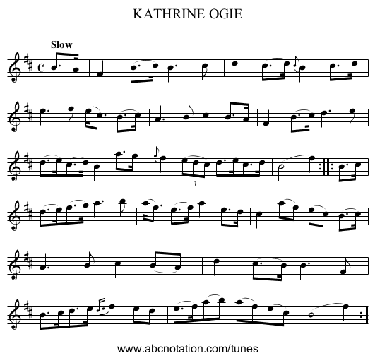 KATHRINE OGIE - staff notation