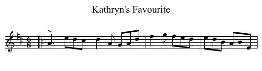 Kathryn's Favourite - staff notation
