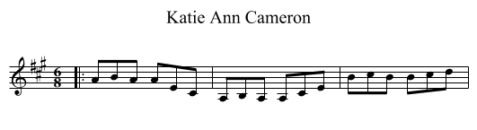 Katie Ann Cameron - staff notation
