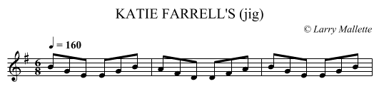 KATIE FARRELL'S (jig) - staff notation