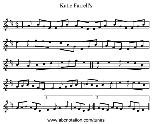 Katie Farrell's - staff notation