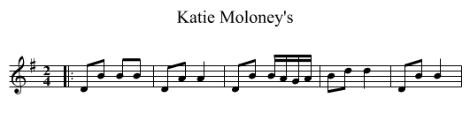 Katie Moloney's - staff notation
