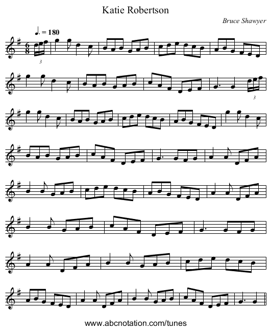 Katie Robertson - staff notation