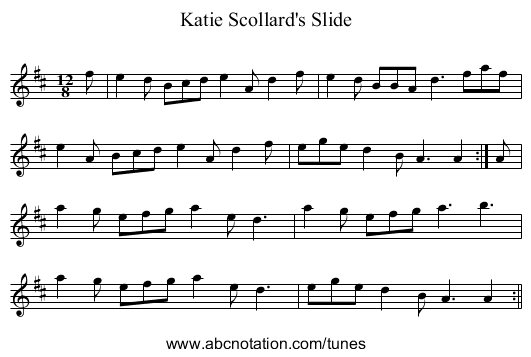Katie Scollard's Slide - staff notation