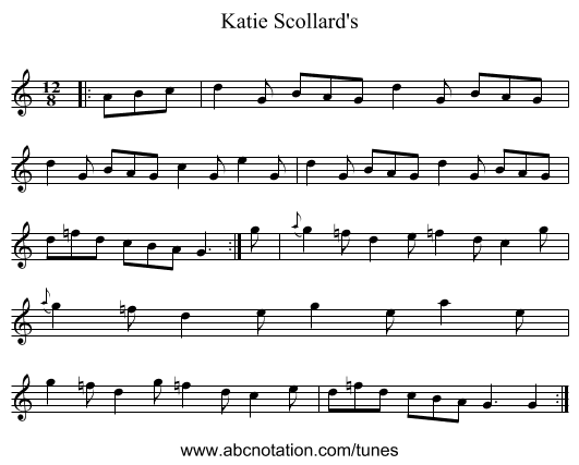 Katie Scollard's - staff notation