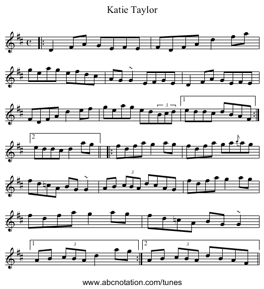 Katie Taylor - staff notation