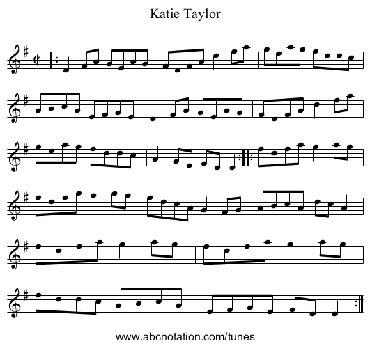 Katie Taylor - staff notation