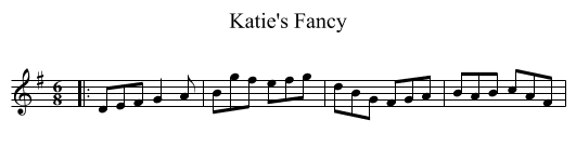 Katie's Fancy - staff notation