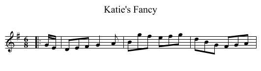 Katie's Fancy - staff notation