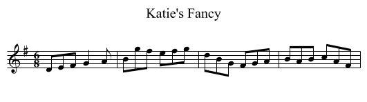 Katie's Fancy - staff notation